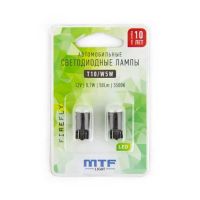 Лампа 12-1 Вт., T10 LED W5W 5500К FIREFLY, холодный белый, комплект 2 шт.* MTF LIGHT