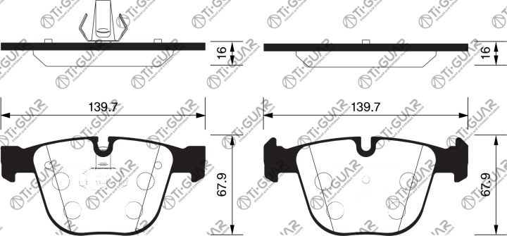 Тормозные колодки TG-0326/PN0326* Ti·GUAR Тормозные колодки TG-0326/PN0326* Ti·GUAR